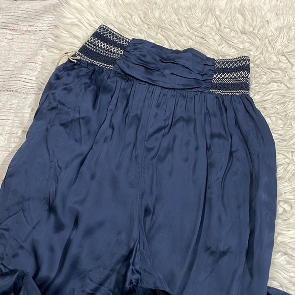 NWT Tularosa Revolve Joey Slate Blue Satin Genie High Rise Pants - Picture 12 of 12